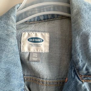 Old navy jean sleeveless vest